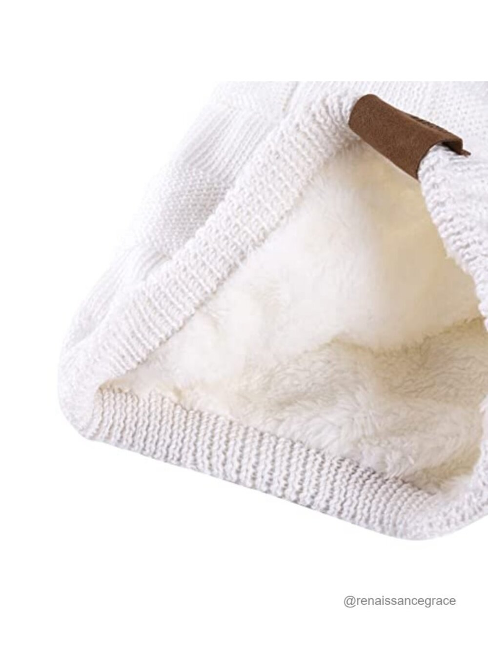 Wool Blend Knit Beanie Hat Winter Slouchy Thick Skull Cap Adjustable Unisex